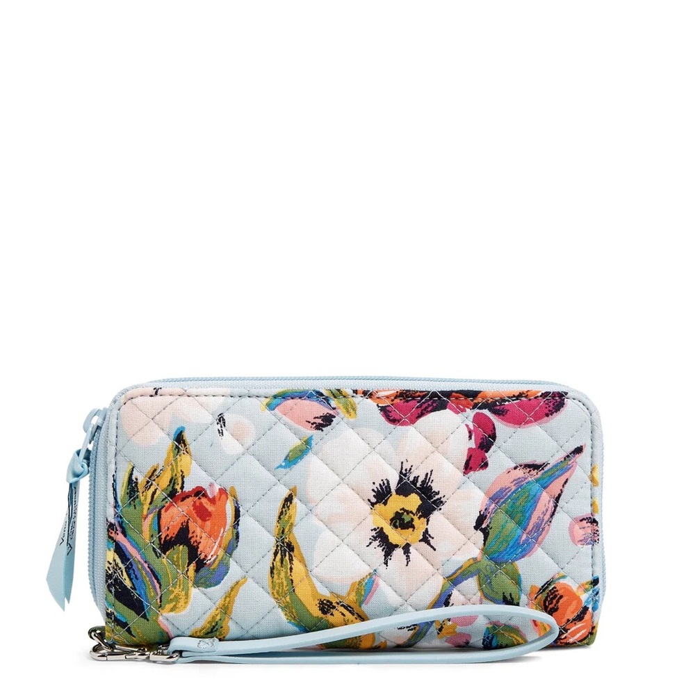 Vera Bradley RFID Accordion Wristlet “Sea Air Floral”. NWT